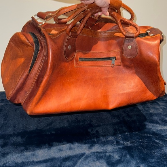 Other - Brown Leather Small Duffel Bag